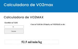 Calculadora de VO2max