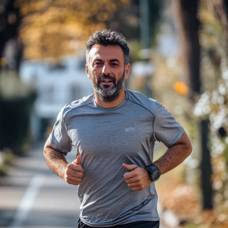 corredor hombre de 40 años