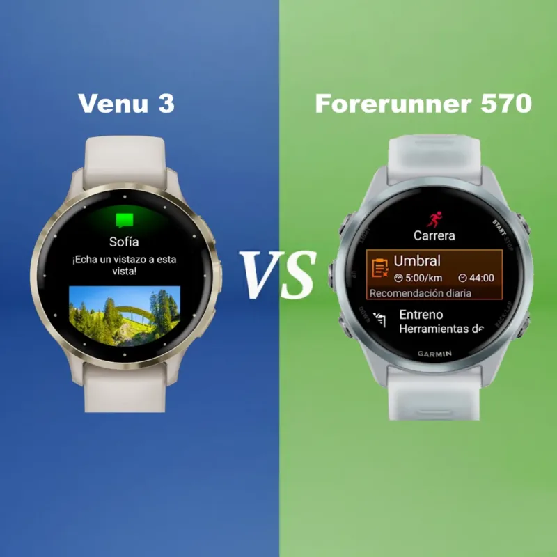 Garmin Venu 3 vs  Forerunner 570, comparativa y diferencias. - Crear cuenta