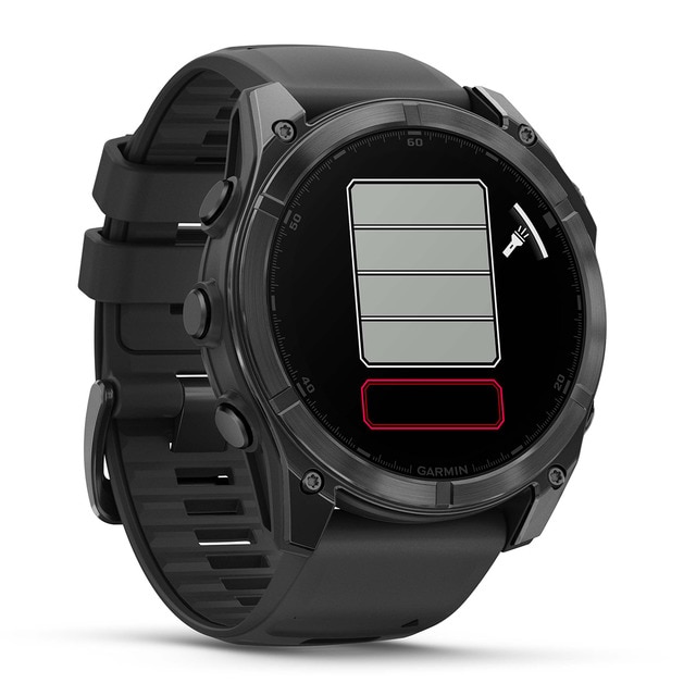 Garmin - Garmin Fenix 8 51 mm Acero Negro con correa de Silicona Negra.