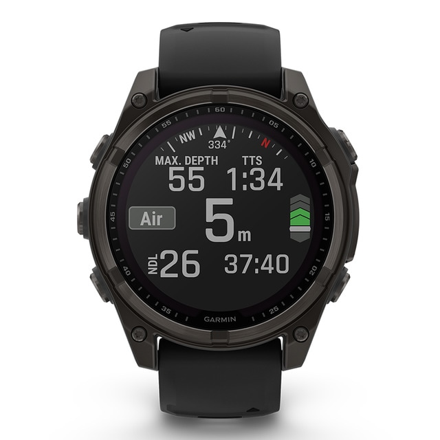 Garmin - Reloj Smartwatch fenix 8 47mm Zafiro Solar, Titanio DLC Garmin.
