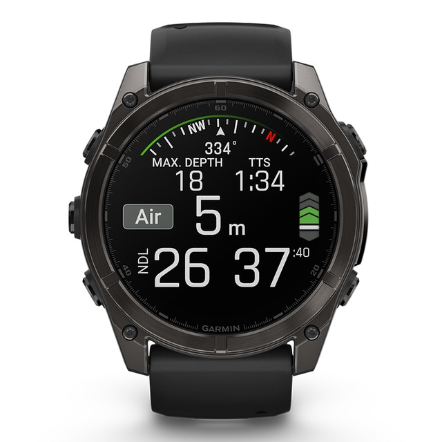 Garmin - Reloj Smartwatch fenix 8 51mm Zafiro Amoled, Titanio DLC Garmin.