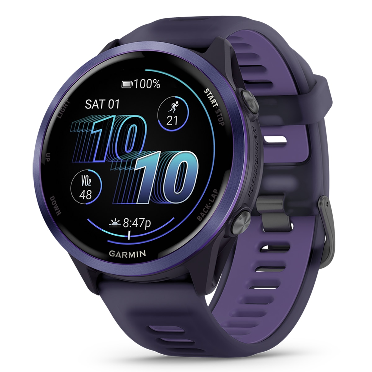 Garmin - Reloj smartwatch unisex Forerunner 570 47mm Lila Garmin.