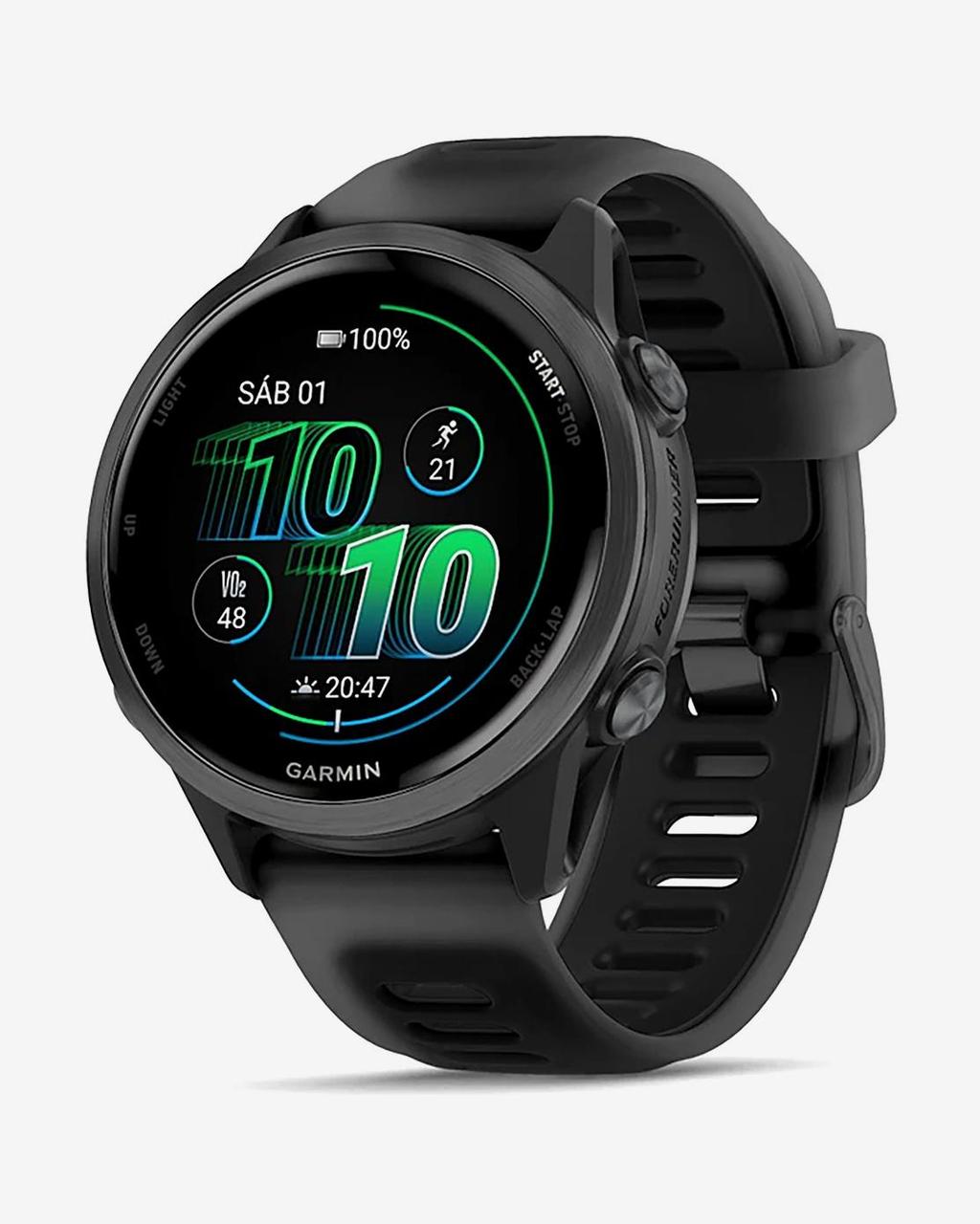 Garmin Forerunner 570 - 42 mm gris oscuro correa negro