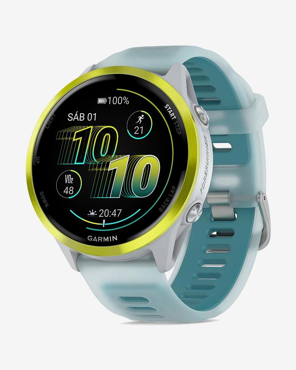 Garmin Forerunner 570 - 47 mm amarillo correa azul blanco