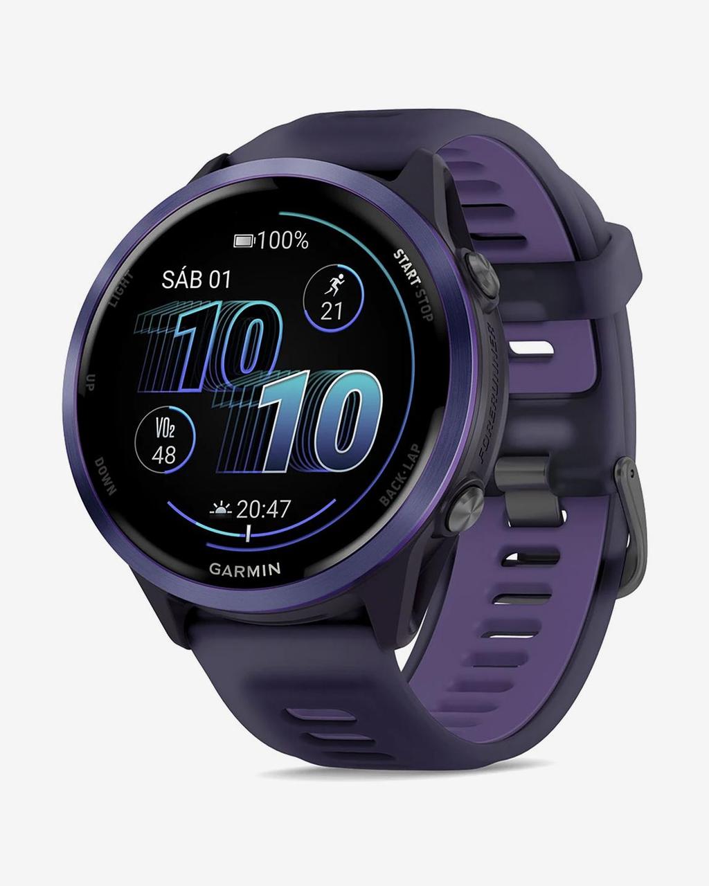 Garmin Forerunner 570 - 47 mm violeta correa lila
