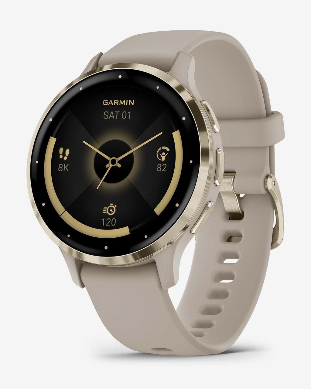 Garmin Venu 3S beige oro correa silicona beige oro