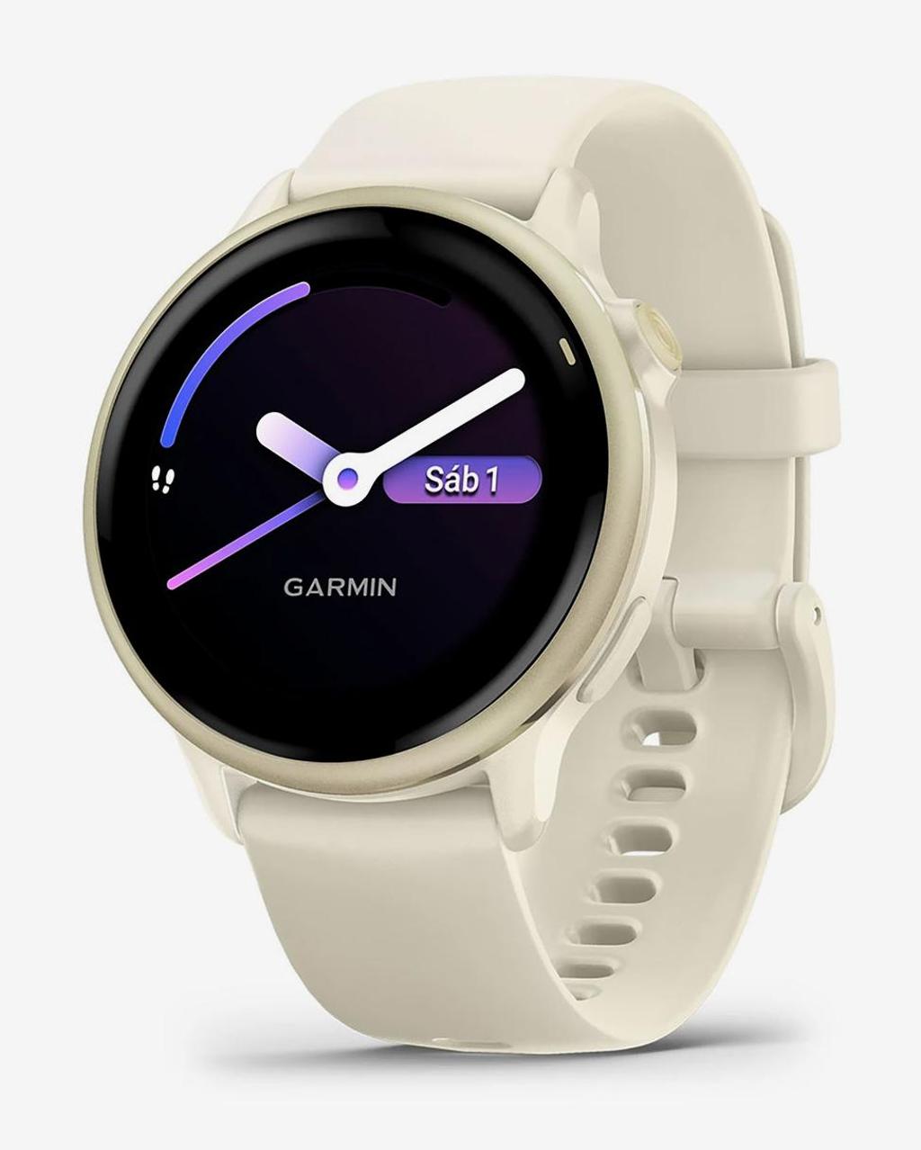 Garmin Vívoactive 6 oro lunar correa blanco hueso