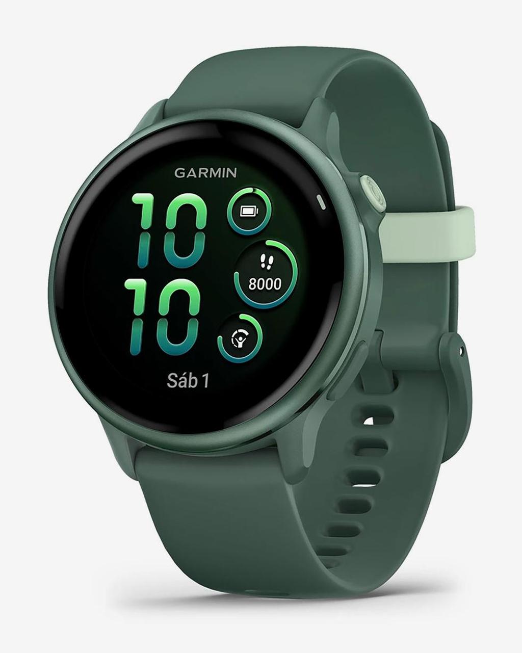 Garmin Vívoactive 6 verde metálico correa verde jaspe