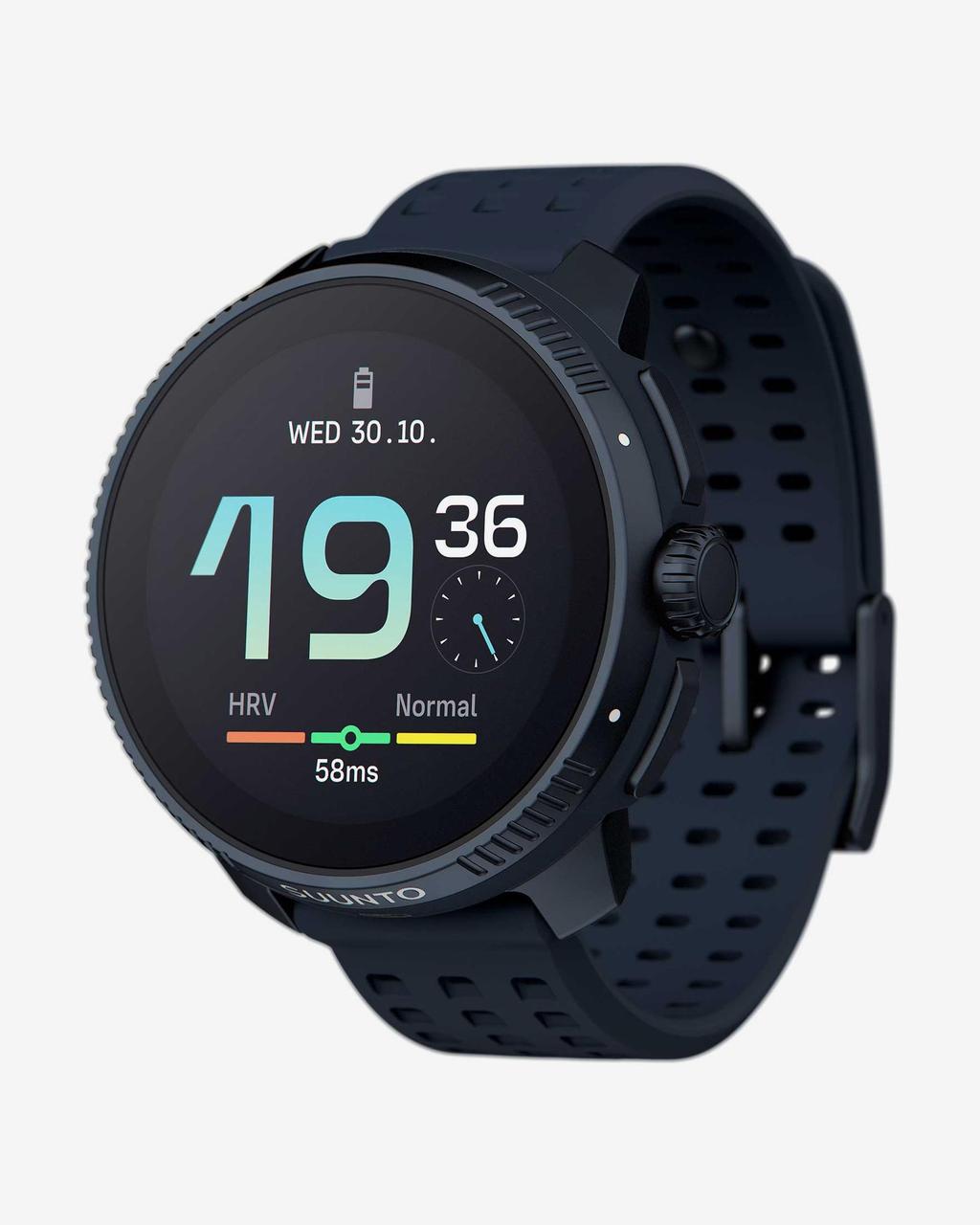 Suunto Race acero correa silicona azul medianoche