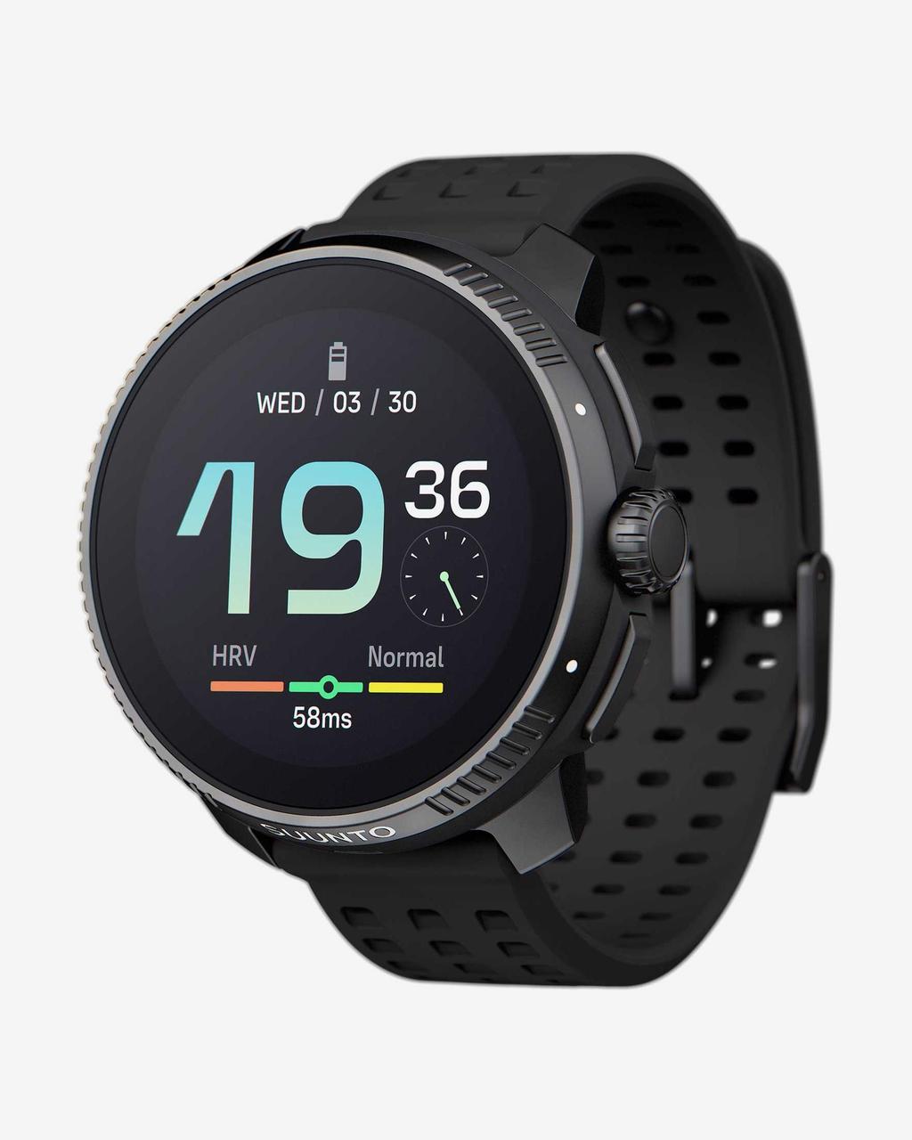 Suunto Race acero negro correa silicona negro