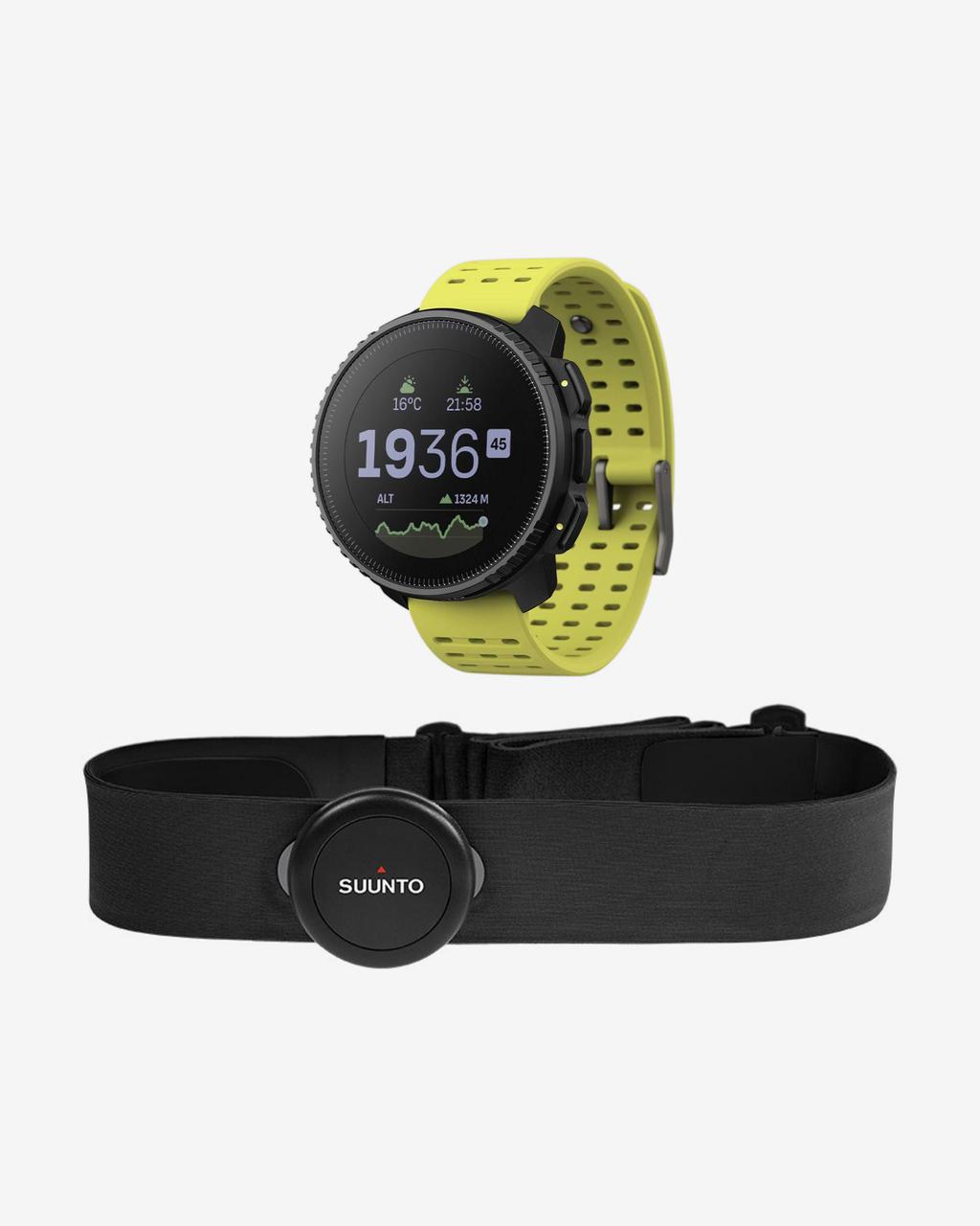 Suunto Vertical amarillo + Sensor de frecuencia cardíaca Suunto Smart Heart Rate Belt