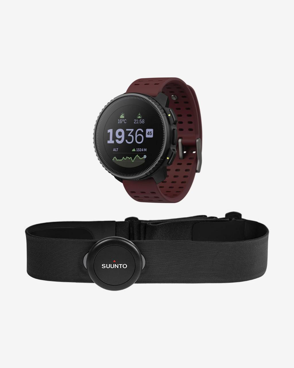 Suunto Vertical granate + Sensor de frecuencia cardíaca Suunto Smart Heart Rate Belt