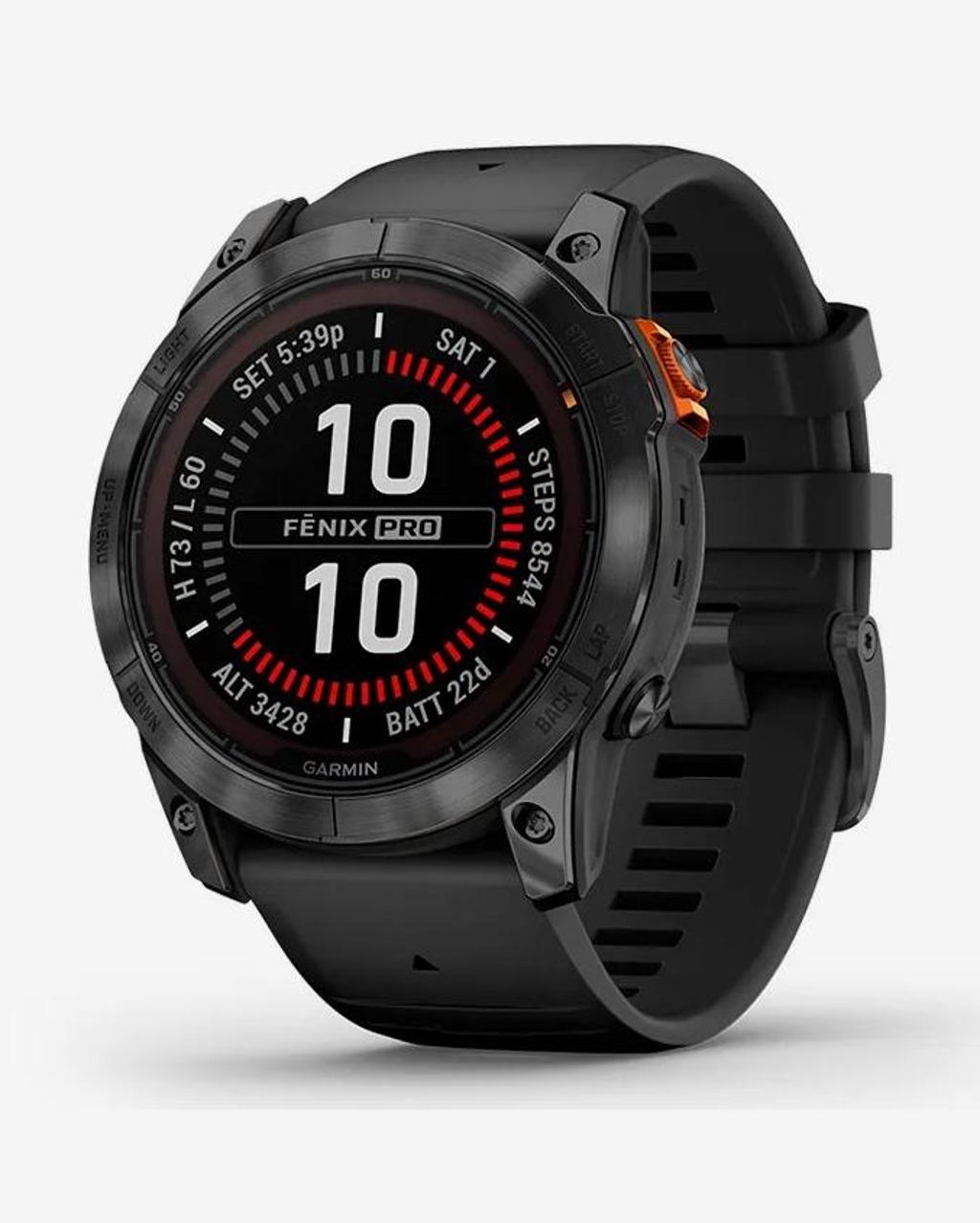 Garmin Fenix 7X Pro Solar Edition gris oscuro correa negro