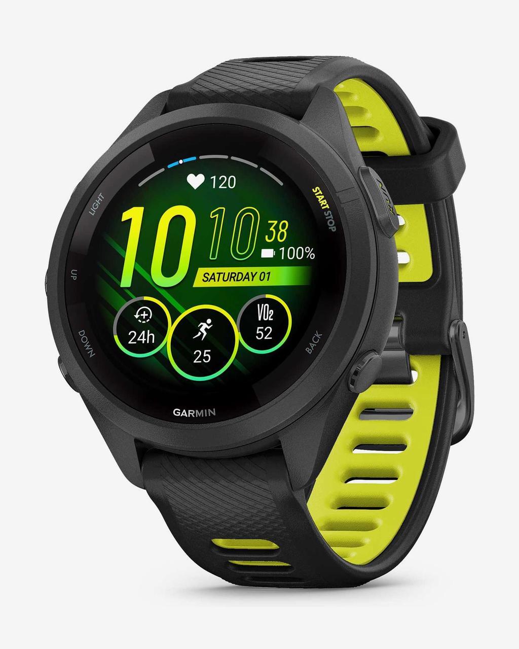 Garmin Forerunner 265S negro correa negro amarillo