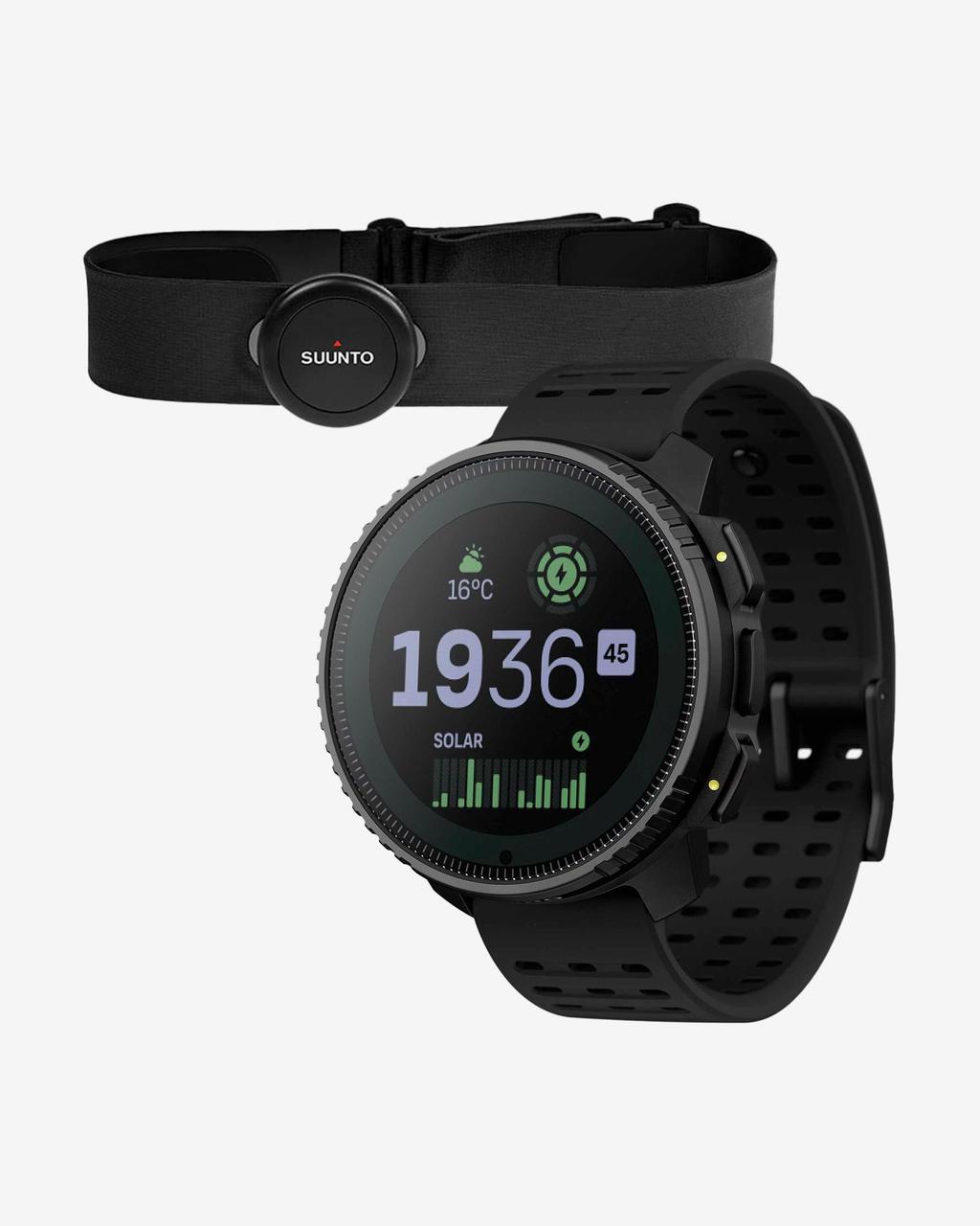 Suunto Vertical Solar acero negro intenso + Sensor de frecuencia cardíaca Suunto Smart negro