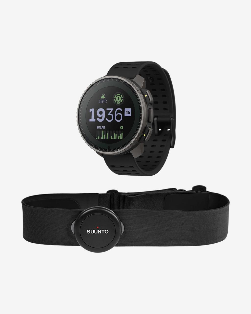 Suunto Vertical Titanium Solar negro + Sensor de frecuencia cardíaca Suunto Smart Heart Rate Belt