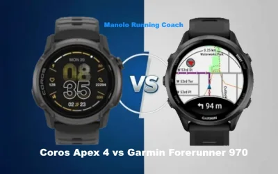 Comparativa Coros Apex 4 vs Garmin Forerunner 970: ¿transflectivo extremo o AMOLED inteligente?