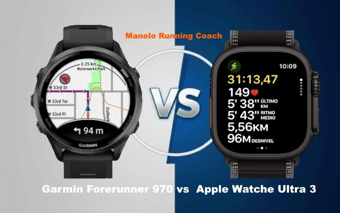 Comparativa Garmin Forerunner 970 vs Apple Watch Ultra 3: ¿El rey del running contra el rey de la aventura extrema?