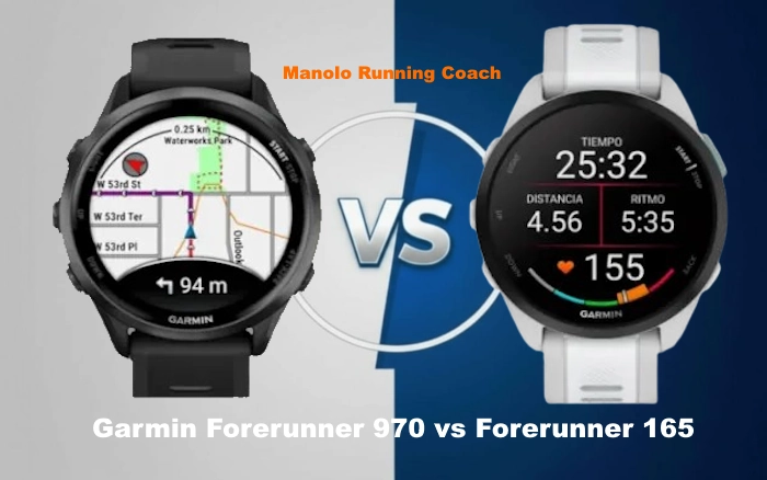 Comparativa Garmin Forerunner 970 vs Garmin Forerunner 165