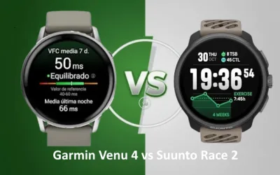 Garmin Venu 4 vs Suunto Race 2: smartwatch fitness premium frente a reloj de alto rendimiento con mapas