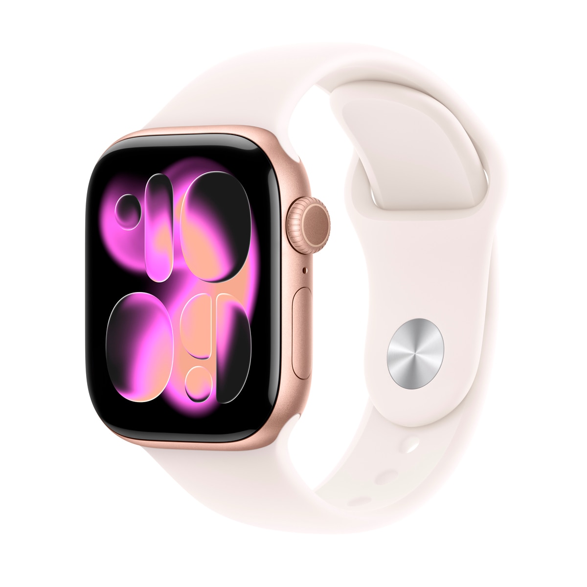 Apple - Apple Watch Series 11 GPS 42mm Aluminio oro rosa con Correa Deportiva Rosa Rubor (M/L).