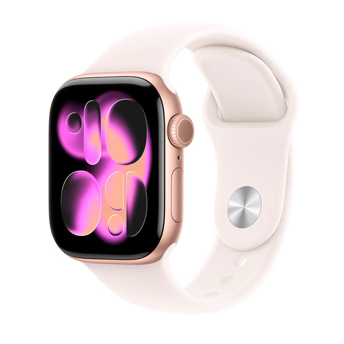 Apple - Apple Watch Series 11 GPS + Cellular 42mm Aluminio oro rosa con Correa Deportiva Rosa Rubor (S/M).