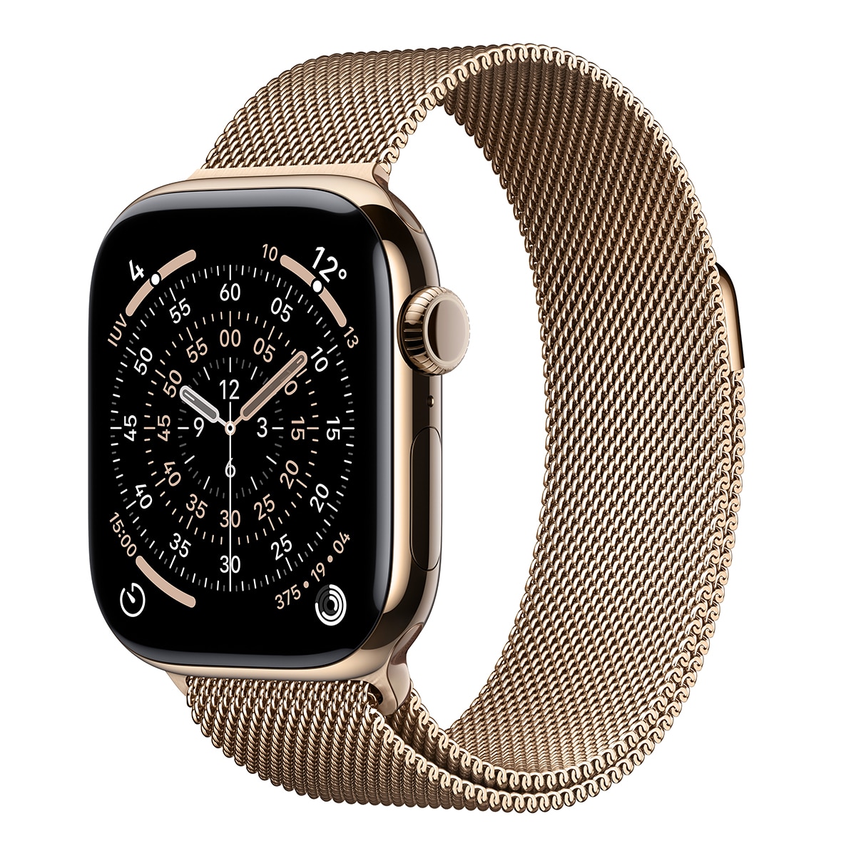 Apple - Apple Watch Series 11 GPS + Cellular 42mm Titanio oro con Correa Milanese Loop Oro.