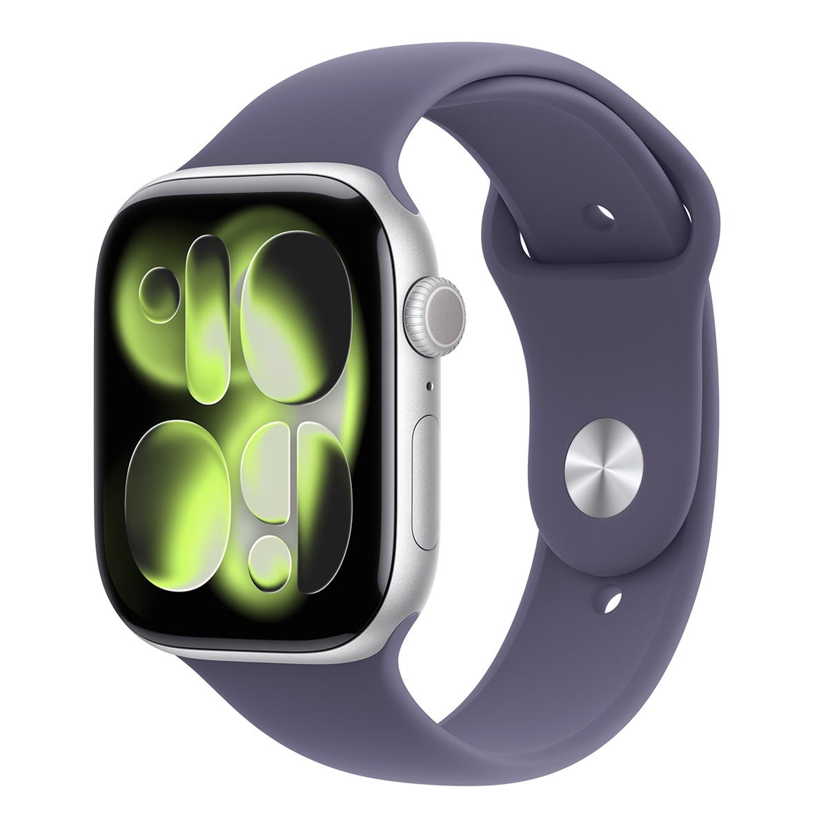 Apple - Apple Watch Series 11 GPS + Cellular 46mm Aluminio plata con Correa Deportiva Niebla Lila (M/L).