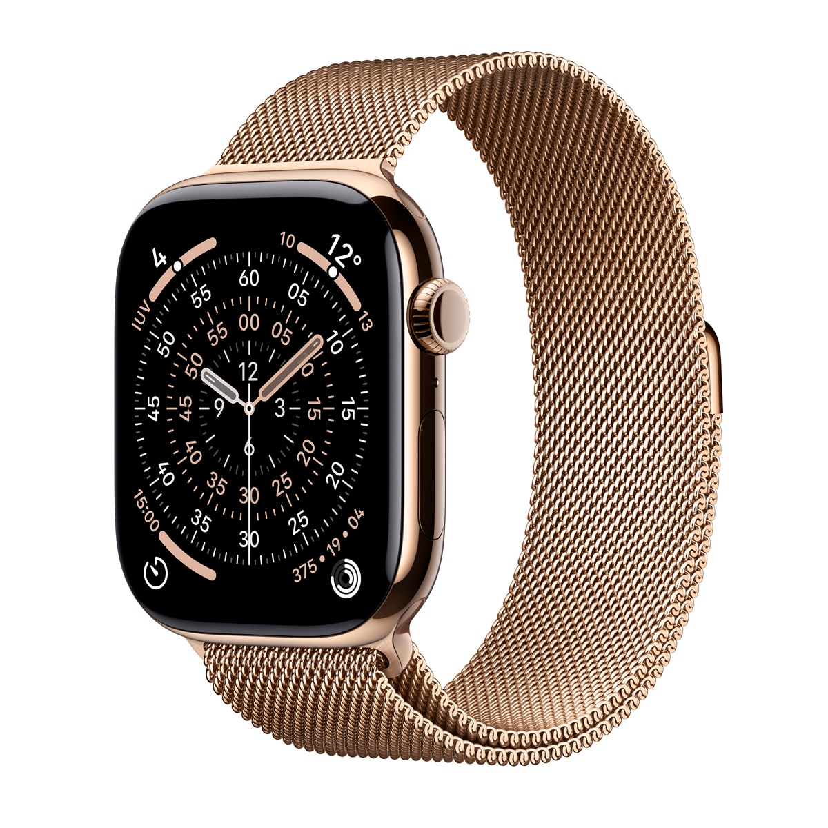 Apple - Apple Watch Series 11 GPS + Cellular 46mm Titanio oro con Correa Milanese Loop Oro (S/M).