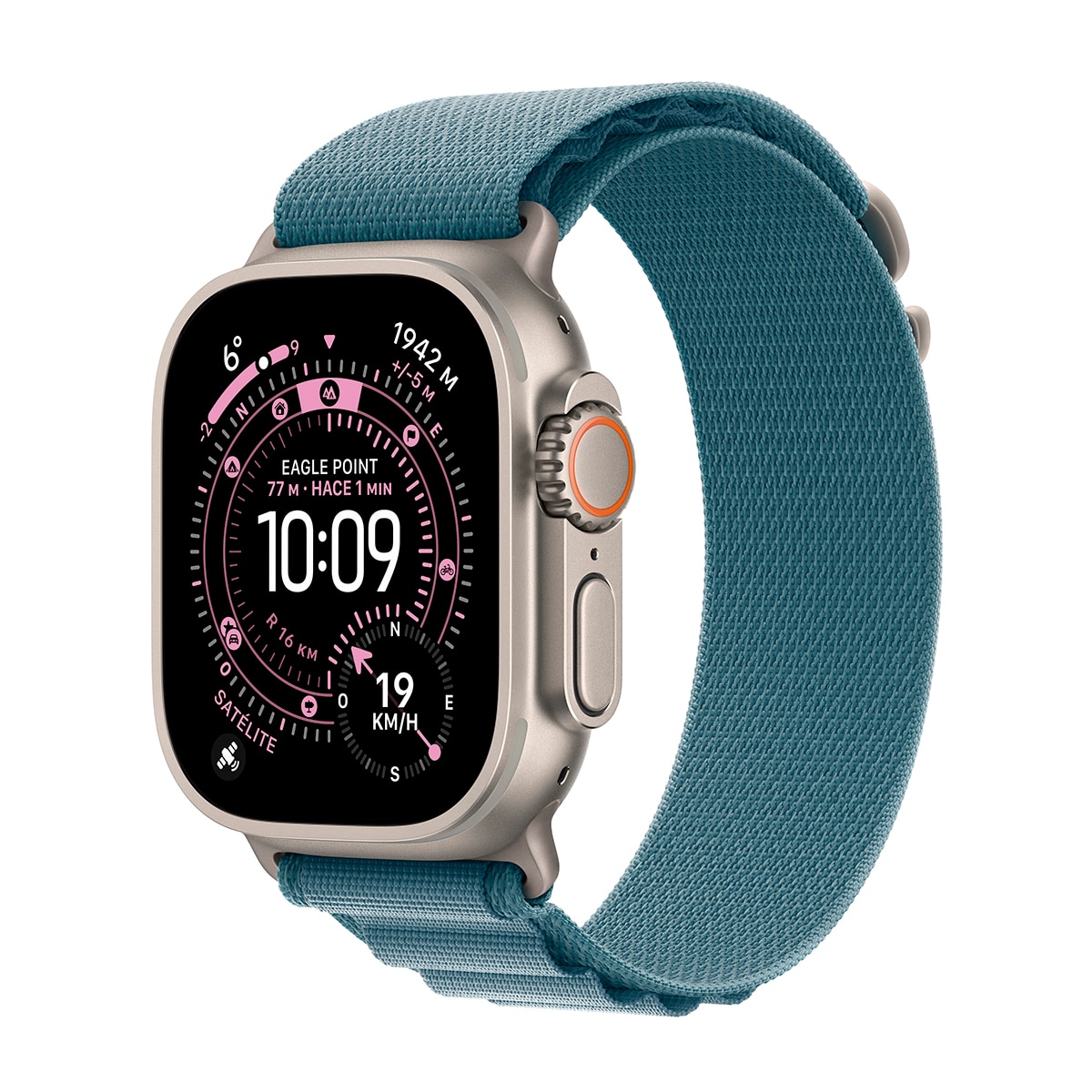 Apple - Apple Watch Ultra 3 GPS + Cellular 49mm Titanio natural con Correa Loop Alpine Azul Claro (L).