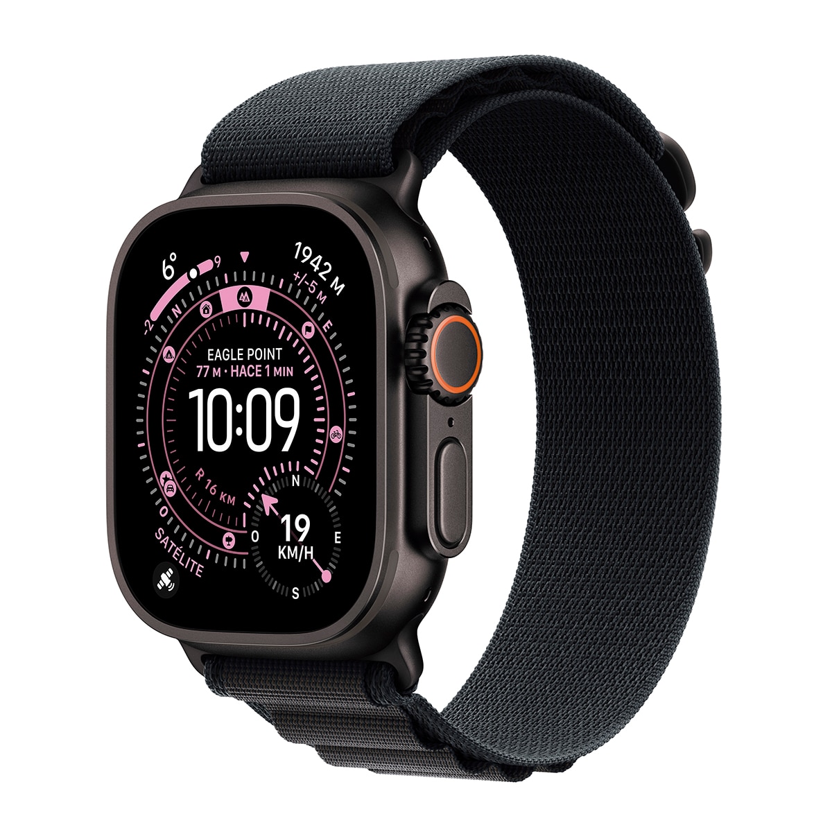 Apple - Apple Watch Ultra 3 GPS + Cellular 49mm Titanio negro con Correa Loop Alpine Negro (M).