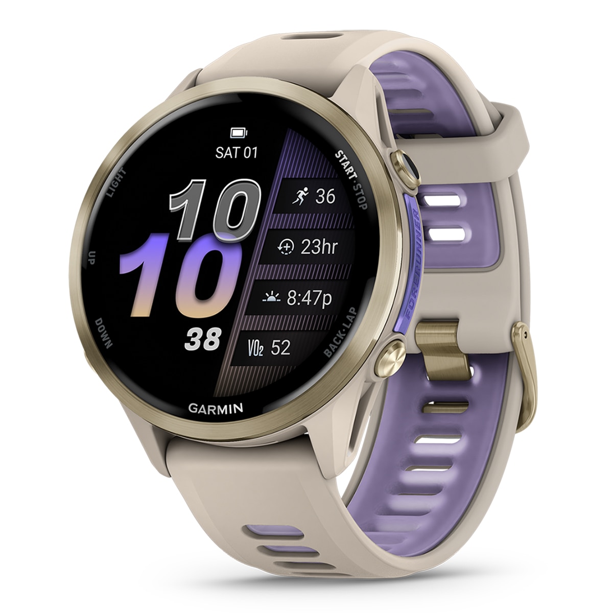 Garmin - Reloj smartwatch unisex Forerunner® 970 Gris/Lila Garmin.