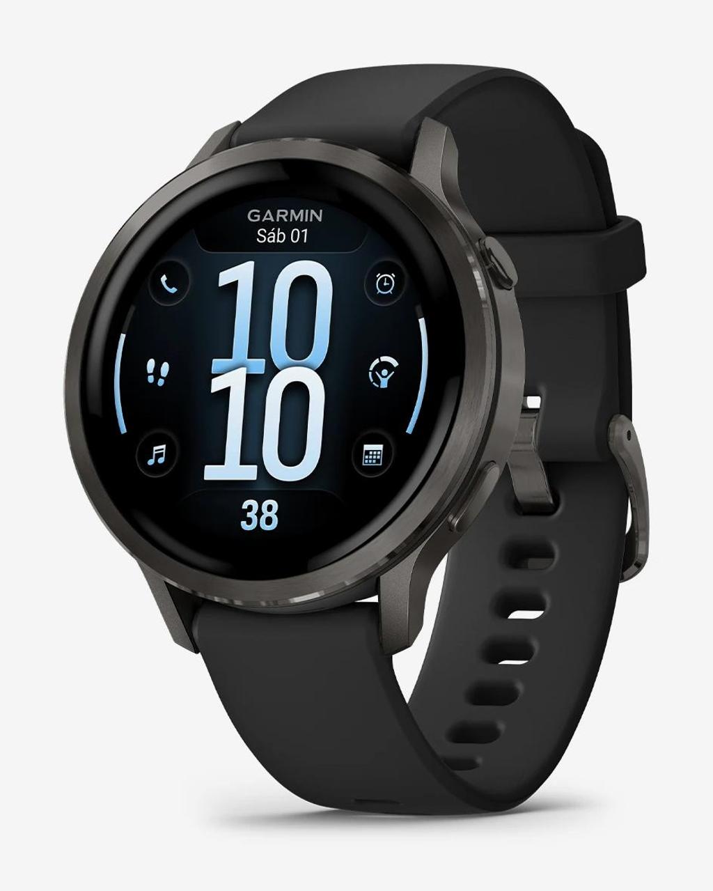 Garmin Venu 4 - 41 mm plateado correa negro