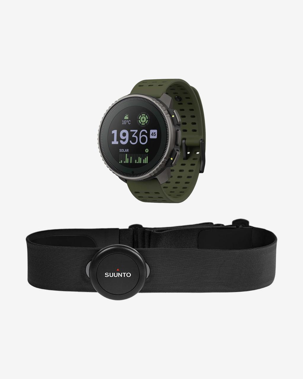 Suunto Vertical Titanium Solar verde + Sensor de frecuencia cardíaca Suunto Smart Heart Rate Belt