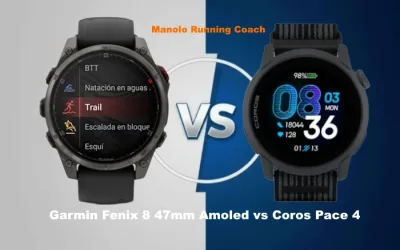 Comparativa Garmin Fenix 8 47mm vs Coros Pace 4