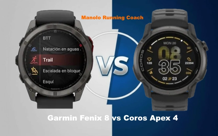 Comparativa Garmin Fenix 8 Amoled vs Coros Apex 4