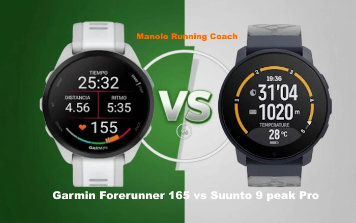 Comparativa Garmin Forerunner 165 vs Suunto 9 Peak Pro