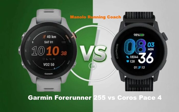 Comparativa Garmin Forerunner 255 vs Coros Pace 4
