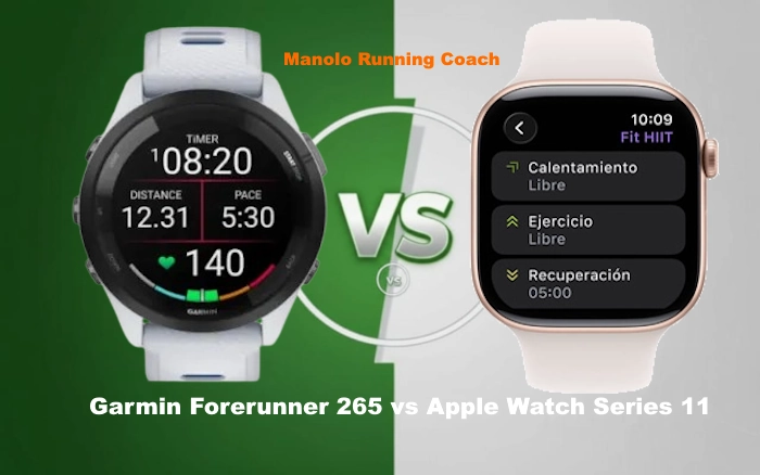 Comparativa Garmin Forerunner 265 vs Apple Watch Series 11