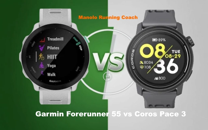 Comparativa Coros Pace 3 vs Garmin Forerunner 55