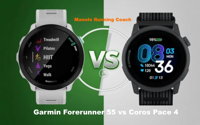 Comparativa Garmin Forerunner 55 vs Coros Pace 4