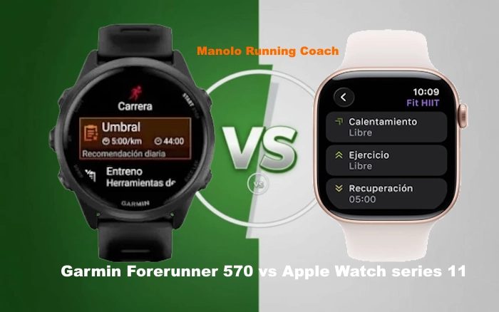 Apple Watch Series 11 vs Garmin Forerunner 570: ¿Salud premium o rendimiento deportivo puro?