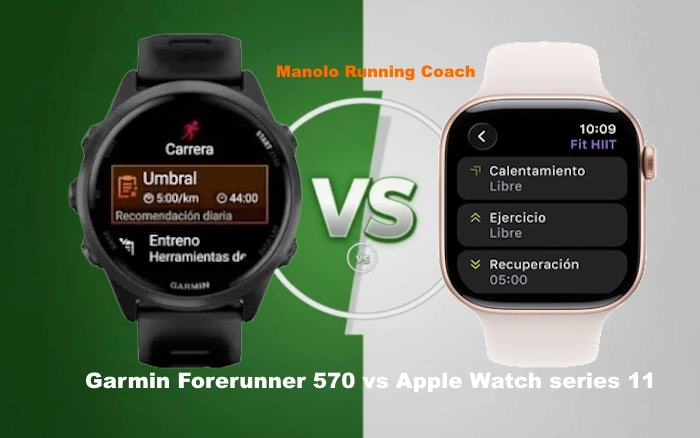 Apple Watch Series 11 vs Garmin Forerunner 570: ¿Salud premium o rendimiento deportivo puro?