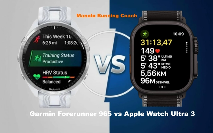 Comparativa Garmin Forerunner 965 vs Apple Watch Ultra 3
