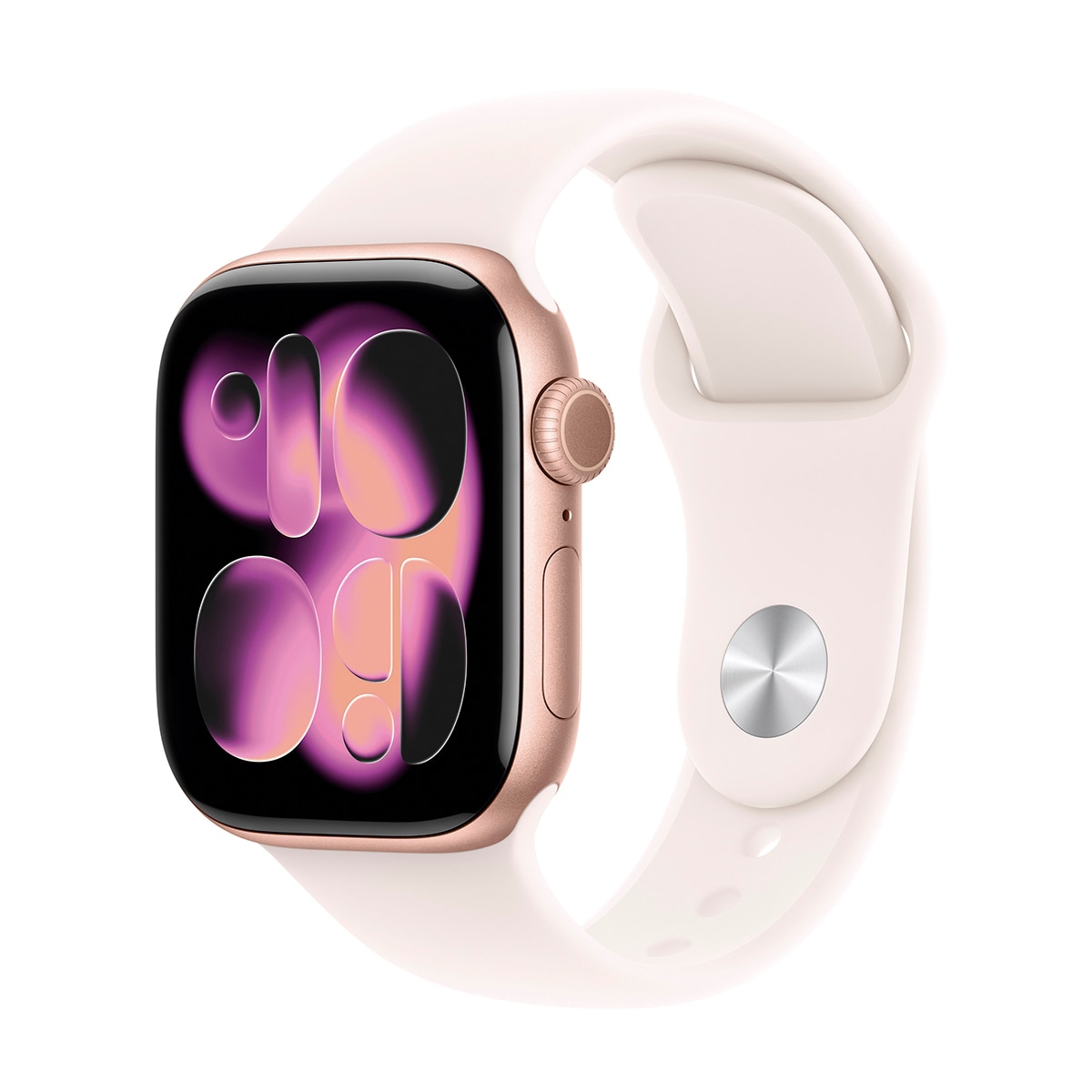 Apple - Apple Watch Series 11 GPS 42mm Aluminio oro rosa con Correa Deportiva Rosa Rubor (S/M).