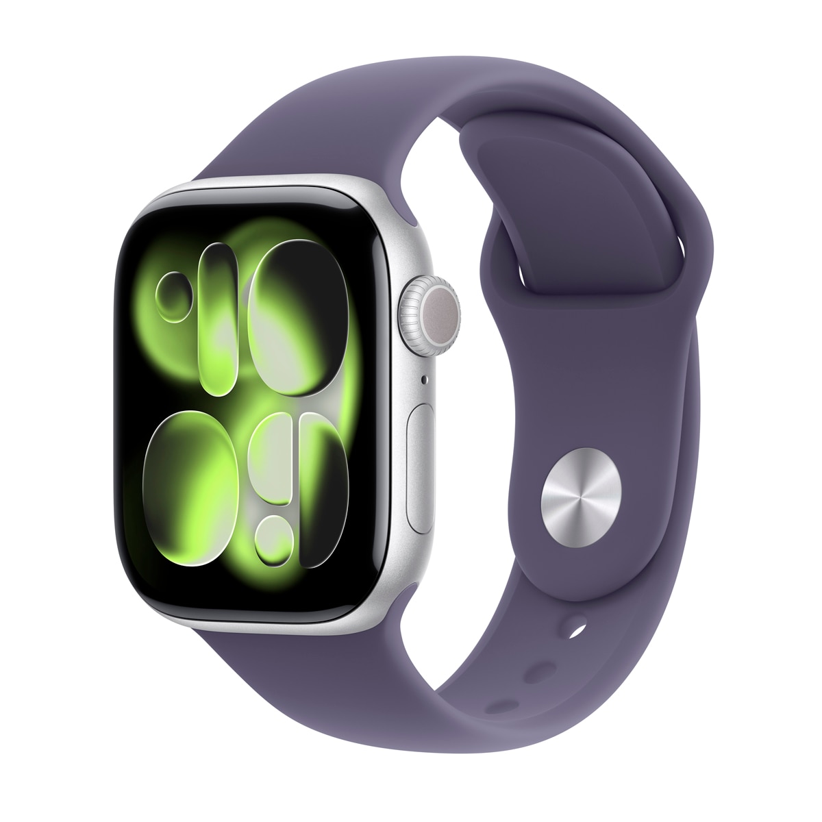 Apple - Apple Watch Series 11 GPS 42mm Aluminio plata con Correa Deportiva Niebla Lila (M/L).