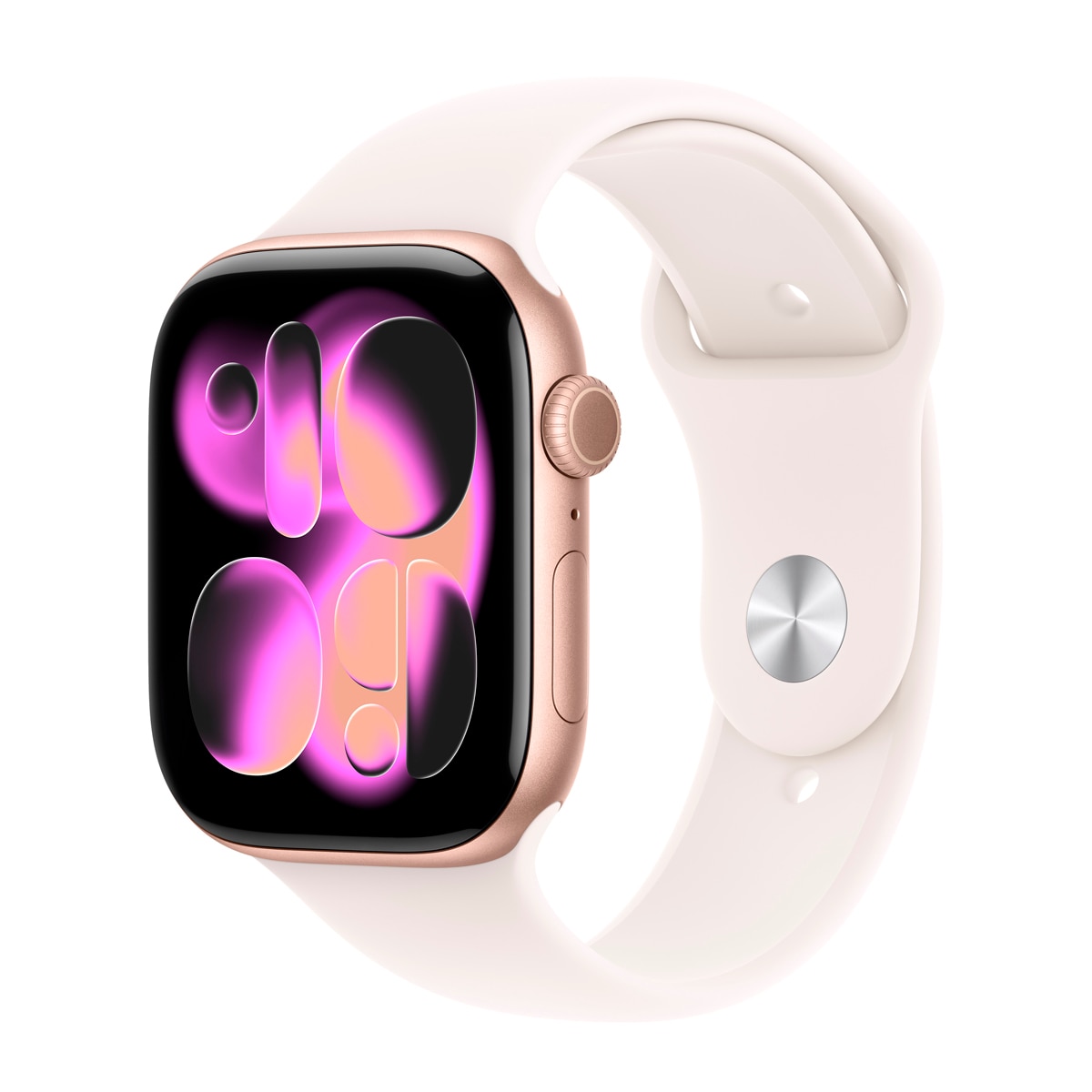 Apple - Apple Watch Series 11 GPS 46mm Aluminio oro rosa con Correa Deportiva Rosa Rubor (S/M).