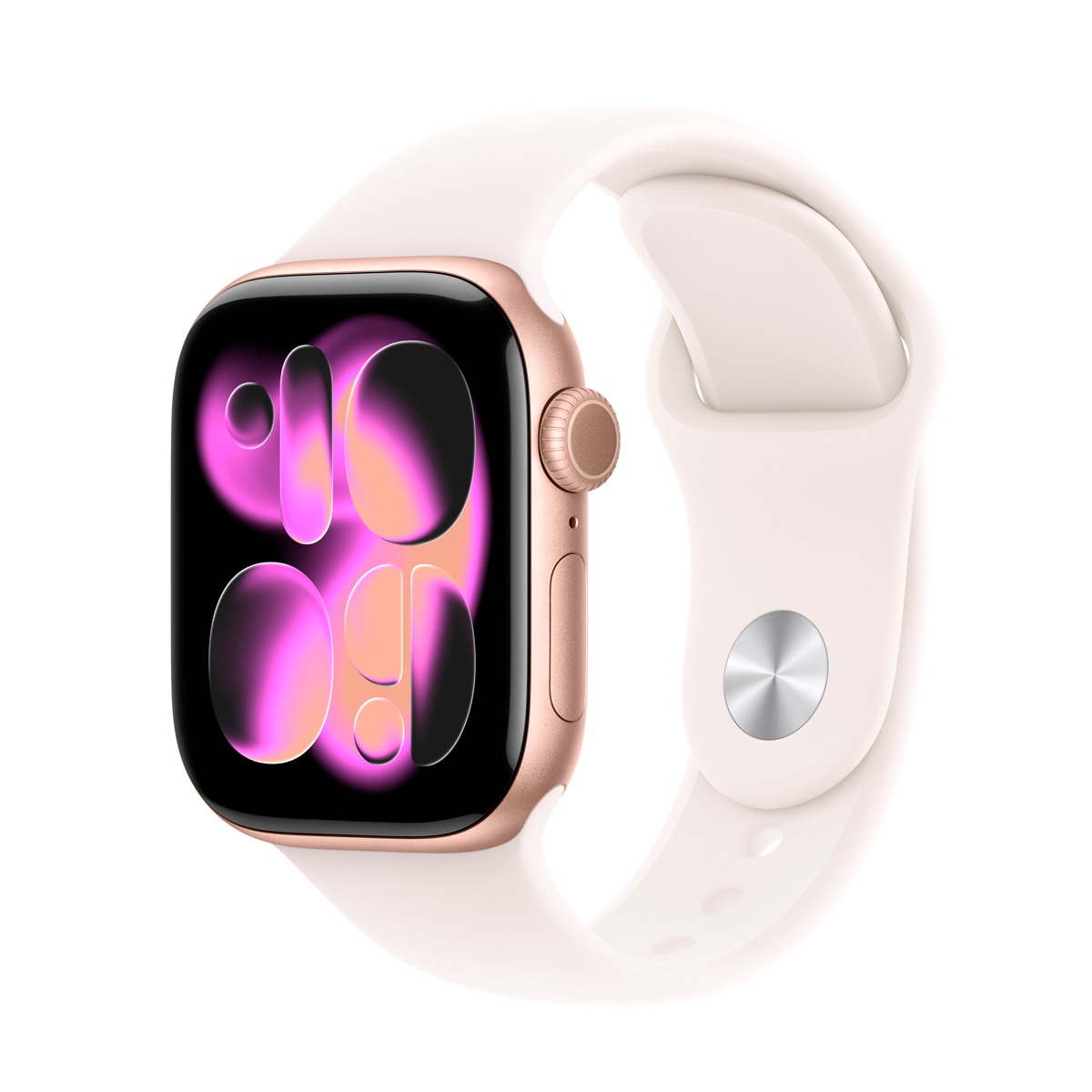 Apple - Apple Watch Series 11 GPS + Cellular 42mm Aluminio oro rosa con Correa Deportiva Rosa Rubor (M/L).