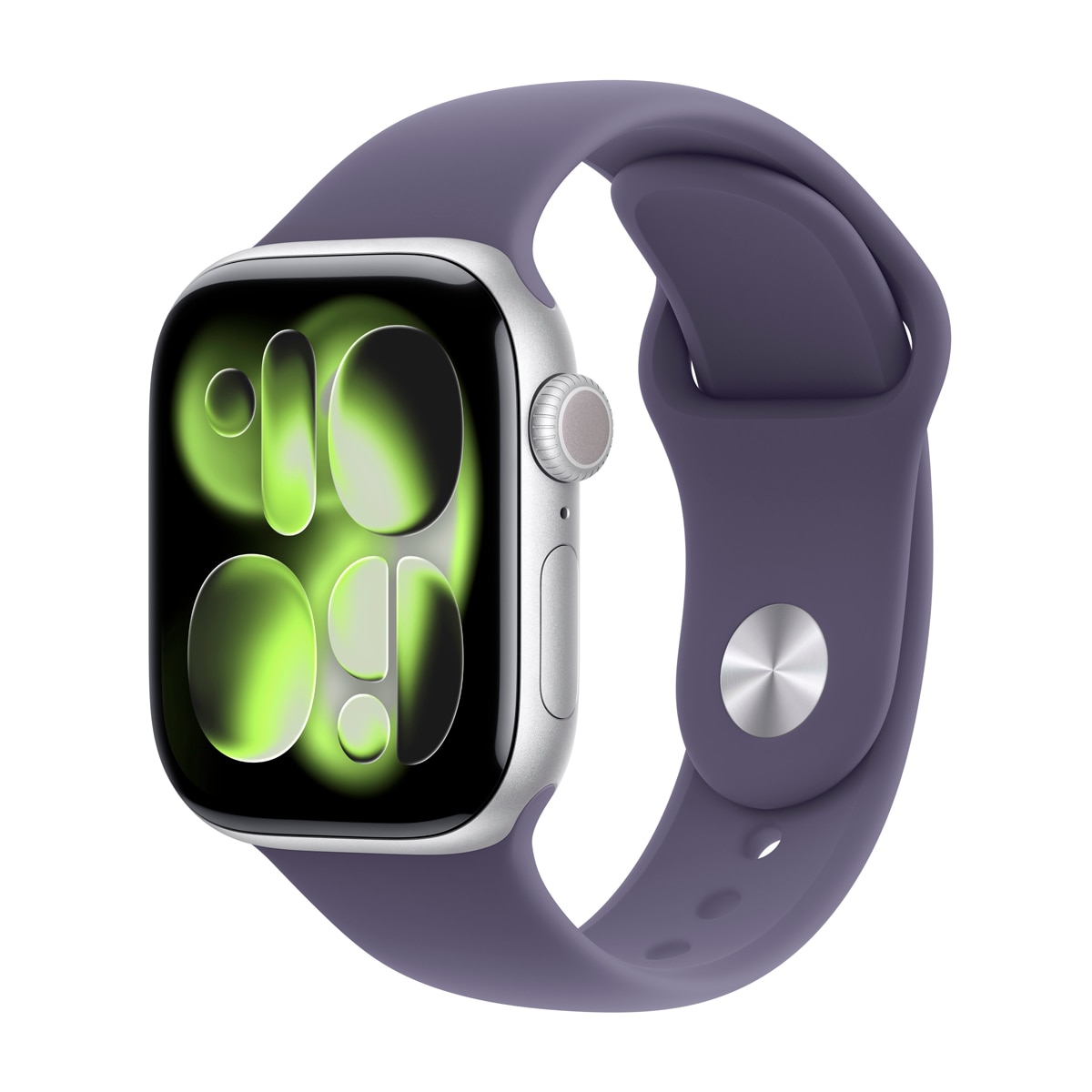 Apple - Apple Watch Series 11 GPS + Cellular 42mm Aluminio plata con Correa Deportiva Niebla Lila (S/M).